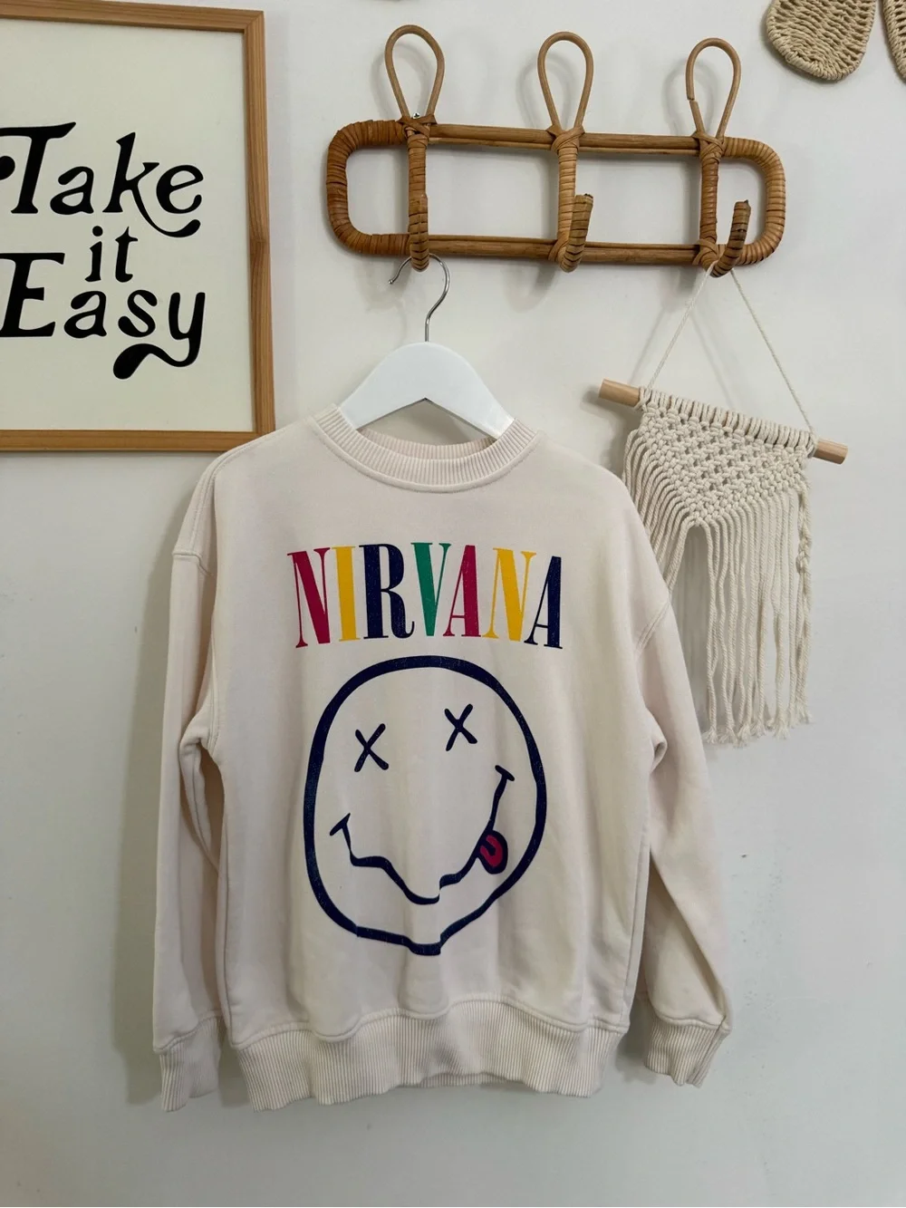 Zara - size 8-9y - Nirvana colorful logo sweatshirt
